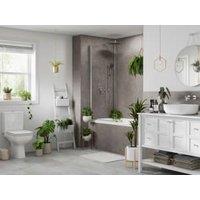 Multipanel Pure Hydrolock Tongue & Groove Grey Mineral Shower Panel - 2700 x 1200 x 11mm