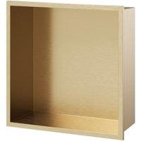Concept Brushed Brass Shower Niche Kit - 320 x 320 x 120mm