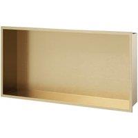 Concept Brushed Brass Shower Niche Kit - 620 x 320 x 120mm