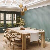 Naturepanel Hydrolock Tongue & Groove Woodslat Grained Stone Green Laminate Wall Panelling - 2400 x 598 x 11mm