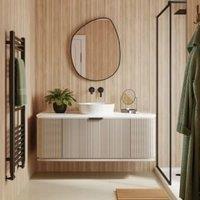 Naturepanel Hydrolock Tongue & Groove Shiplap Bleached Cuneo Oak 5 Slats Laminate Wall Panelling - 2400 x 598 x 11mm