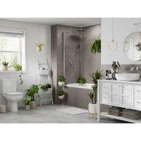 Multipanel Pure Hydrolock Tongue & Groove Grey Mineral Shower Panel - 2400 x 598 x 11mm