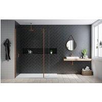 Nexa By Merlyn 8mm Brushed Bronze Swivel Wet Room Shower Panel Only - 2000 x 300mm