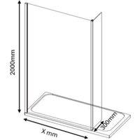 Nexa By Merlyn 8mm Brushed Nickel Swivel Wet Room Shower Panel Only - 2000 x 300mm