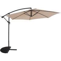 Charles Bentley 3m Hanging Garden Parasol - Beige