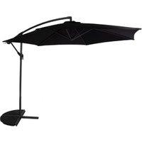 Charles Bentley 3m Hanging Garden Parasol - Black