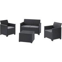 Keter Emma 2 Seater Lounge Set - Graphite Grey