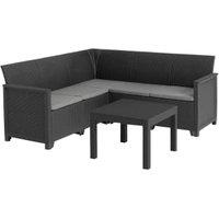 Keter Emma 5 Seater Modular Corner Lounge Set - Graphite Grey