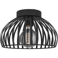 Eglo Mogano 3 Wireframe Black Flush Ceiling Light - 280mm