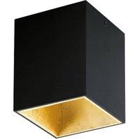 Eglo Polasso Cuboid LED Ceiling Light - Black & Gold