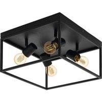 Eglo Silentina 4-Light Industrial Caged Spotlight