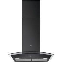 AEG DT x 3640B 60cm Curved Glass Chimney Hood - Black