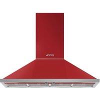 Smeg KPF12RD 120cm Portofino Chimney Hood - Red