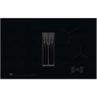 AEG NCU84F43AB 80cm Sensepro Induction Hob & Integrated Hood - Black Glass
