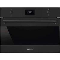 Smeg SO4301M1N 45cm Classic Matte Black Compact Combi Microwave