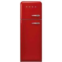 Smeg FAB30LRD5UK 60cm 50s Style Left Hand Hinge Freezer Over Fridge - Red