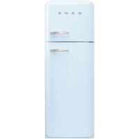 Smeg FAB30RPB5UK 60cm 50s Style Right Hand Hinge Freezer Over Fridge - Pastel Blue