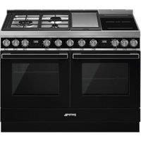 Smeg CPF120IGMPBL 120cm Portofino Dual Fuel Range Cooker - Black