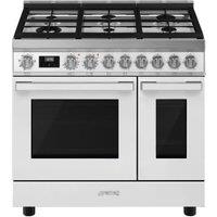 Smeg CPF92GMWH 90cm Portofino Dual Fuel Range Cooker - White