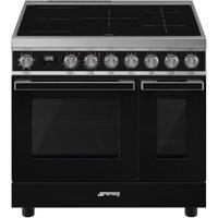 Smeg CPF92IMBL 90cm Portofino Electric Range Cooker - Black