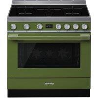 Smeg CPF9IPOG 90cm Portofino Electric Range Cooker - Olive Green