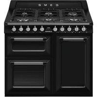 Smeg TR103BL 100cm Victoria Dual Fuel Range Cooker- Black