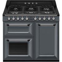 Smeg TR103GR 100cm Victoria Dual Fuel Range Cooker - Slate Grey