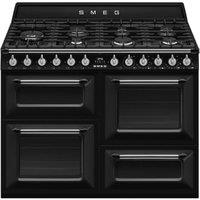 Smeg TR4110BL1 110cm Victoria Dual Fuel Range Cooker - Black