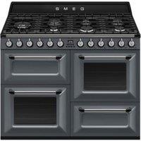 Smeg TR4110GR 110cm Victoria Dual Fuel Range Cooker - Slate Grey