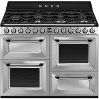 Smeg TR4110X-1 110cm Victoria Dual Fuel Range Cooker - Stainless Steel