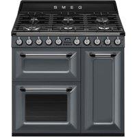 Smeg TR93GR 90cm Victoria Dual Fuel Range Cooker - Slate Grey