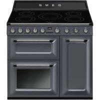 Smeg TR93IGR2 90cm Victoria Electric Range Cooker - Slate Grey