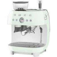 Smeg EGF03PGUK Espresso Coffee Machine with Grinder - Pastel Green