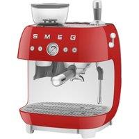 Smeg EGF03RDUK Espresso Coffee Machine with Grinder - Red