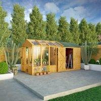 Mercia Woodsman Styrene Greenhouse/Shed Combi - 14 x 6ft