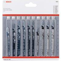 Bosch 10 Piece T-Shank Jigsaw Blade kit