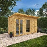 Mercia Maine Pent Summerhouse With Side Shed - 12 x 6ft