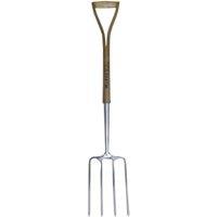 Wickes Stainless Steel Wooden Handle Digging Fork