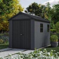 Keter Newton Plus Apex Outdoor Storage Shed Grey - 7.5 x 9ft