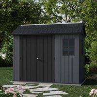 Keter Newton Plus Apex Outdoor Storage Shed Grey - 9 x 7.5ft