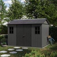Keter Newton Plus Apex Outdoor Storage Shed Grey -11 x 7.5ft