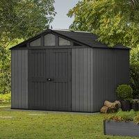 Keter Stronghold Apex Outdoor Garden Storage Shed Grey - 10 x 8ft