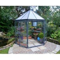 Palram Canopia Oasis Hexagonal Grey Greenhouse - 8ft