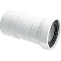 McAlpine WC-F26R White Flexible Straight Toilet Pan Connector 170-410mm