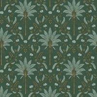 Holden Palm Trellis Green Wallpaper - 10m