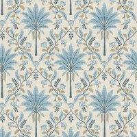 Holden Palm Trellis Blue Wallpaper - 10m