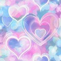 Holden Neon Hearts Pink & Blue Wallpaper - 10m