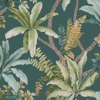Holden Trailing Palm Teal Wallpaper - 10m