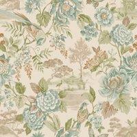 Holden Scenic Bird Trail Teal & Orange Wallpaper - 10m
