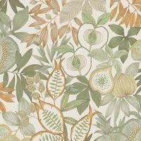 Holden Exotic Fruit Green & Orange Wallpaper - 10m